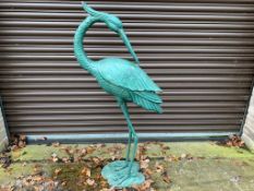 MASSIVE CAST METAL 5FT TALL STORK