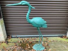 MASSIVE CAST METAL 5FT TALL STORK