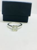1.23ct diamond solitaire ring with a brilliant cut diamond.