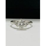 Platinum 1.60ct diamond solitaire ring