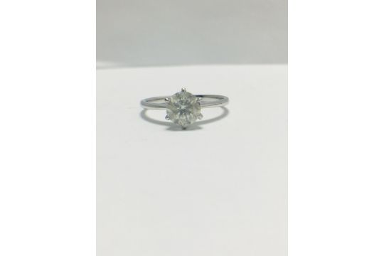 1ct brilliant cut diamond solitaire ring set in platinum - Image 7 of 8