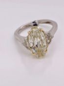 Platinum and 18ct gold diamond ring