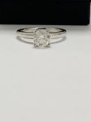 1ct Diamond Solitaire ring,PLatinum setting,diamonds in setting