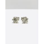 I.20ct claw diamond earrings,k colour,si1 clarity