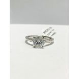 1ct Diamond Solitaire ring,PLatinum setting