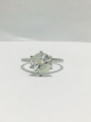 2.08ct brilliant cut diamond ring set in Platinum