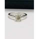 1ct Diamond Solitaire ring,PLatinum setting