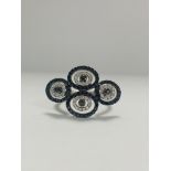 18ct White Gold Diamond ring featuring 80 round cut, black Diamonds (0.61ct TBDW)