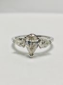 18ct white gold trilogy ring 1.30ct