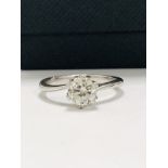 1ct Diamond Solitaire ring,PLatinum setting