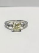 1ct cushion cut platinum diamond solitaire ring