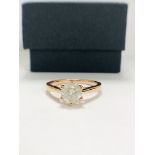 14ct Rose Gold Diamond solitaire ring featuring, round brilliant cut Diamond (1.17ct), 6-claw set.