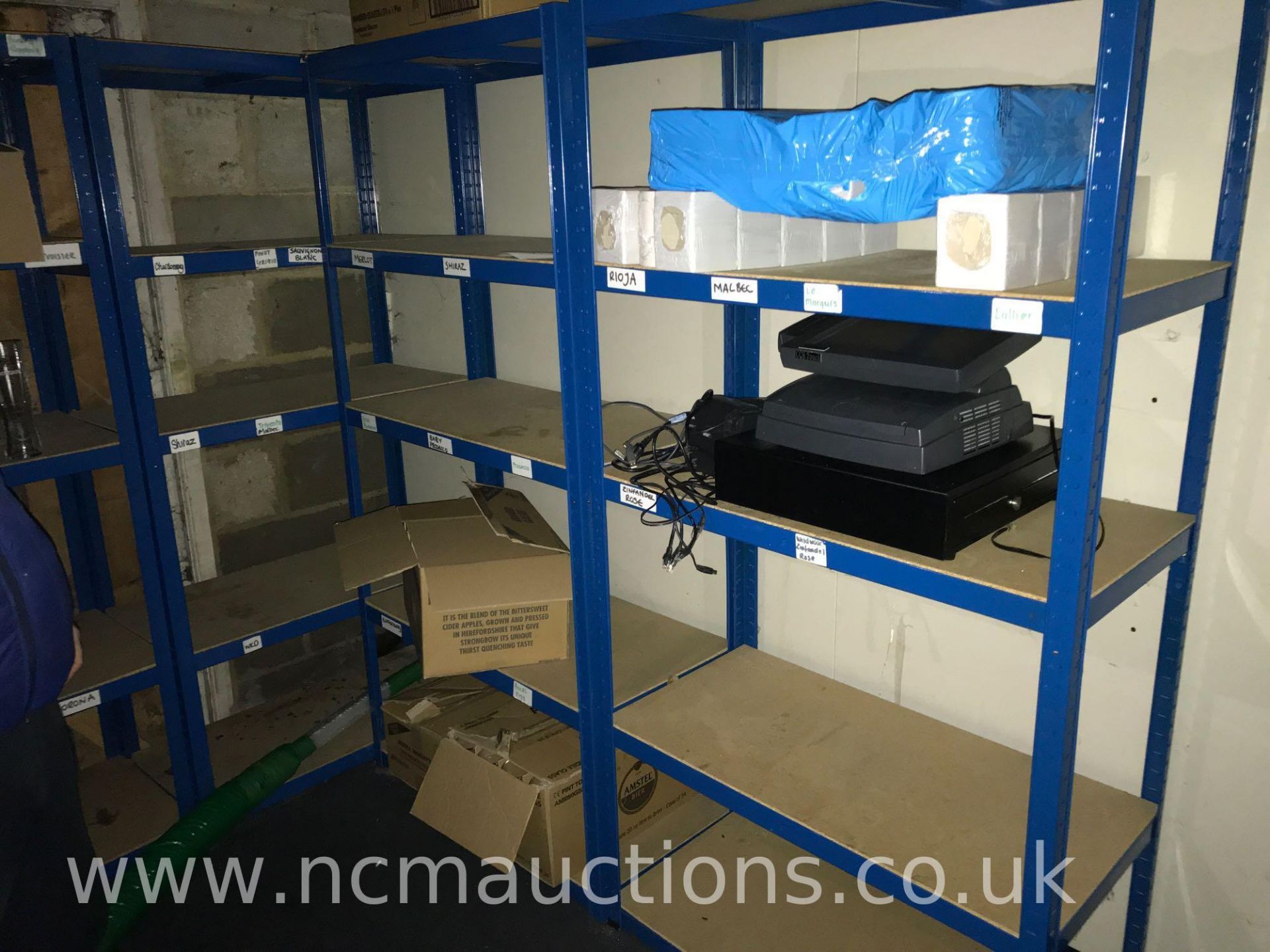 2x bays blue racking