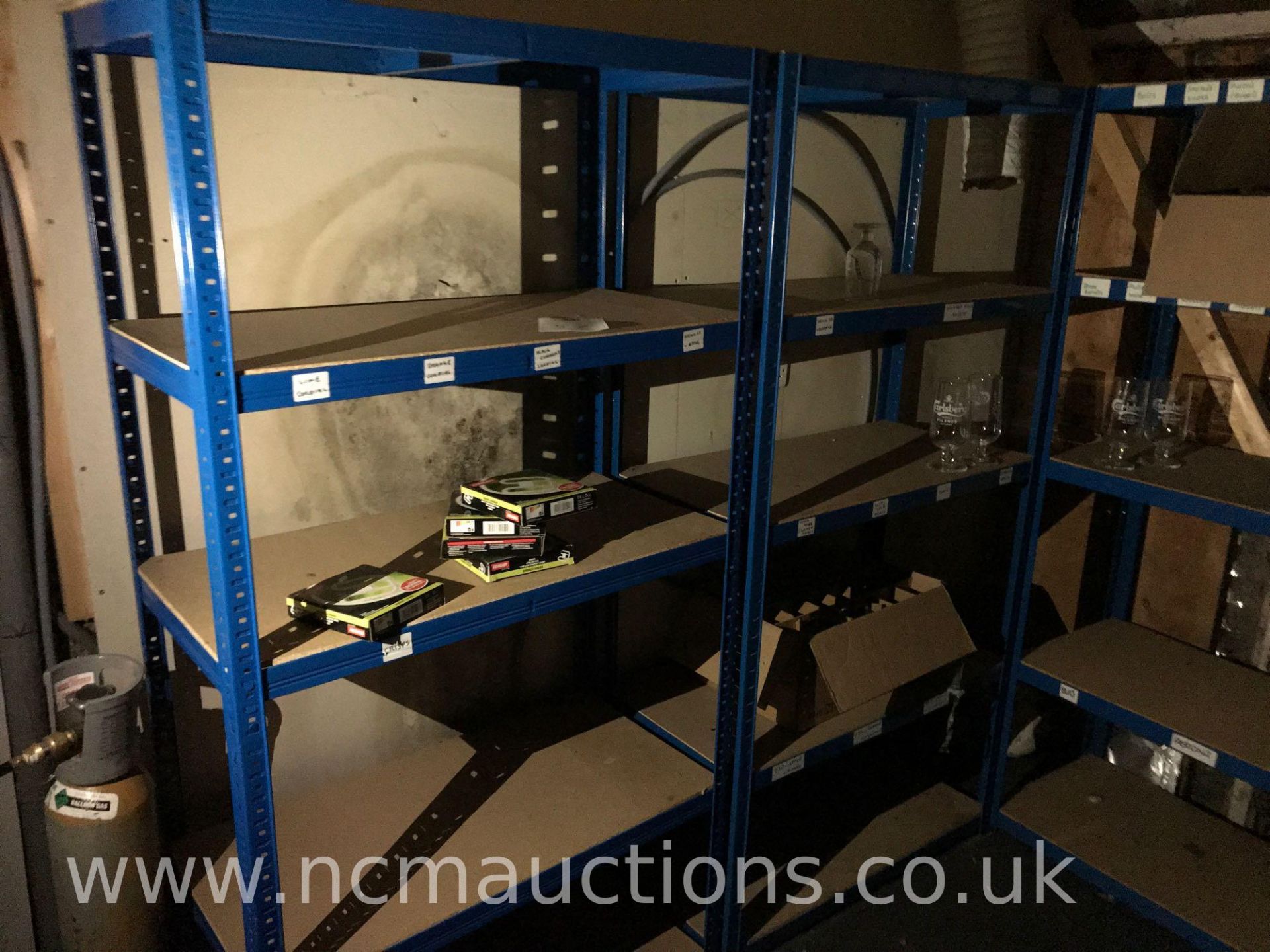 2x bays blue racking