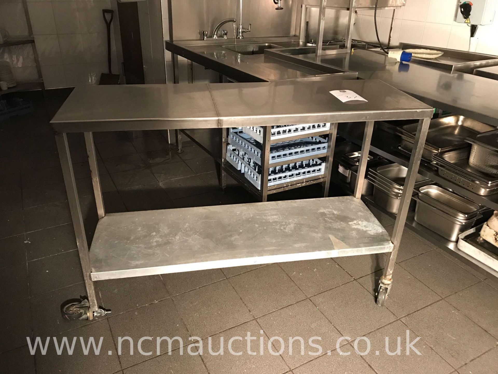 Stainless steel counter (damaged)