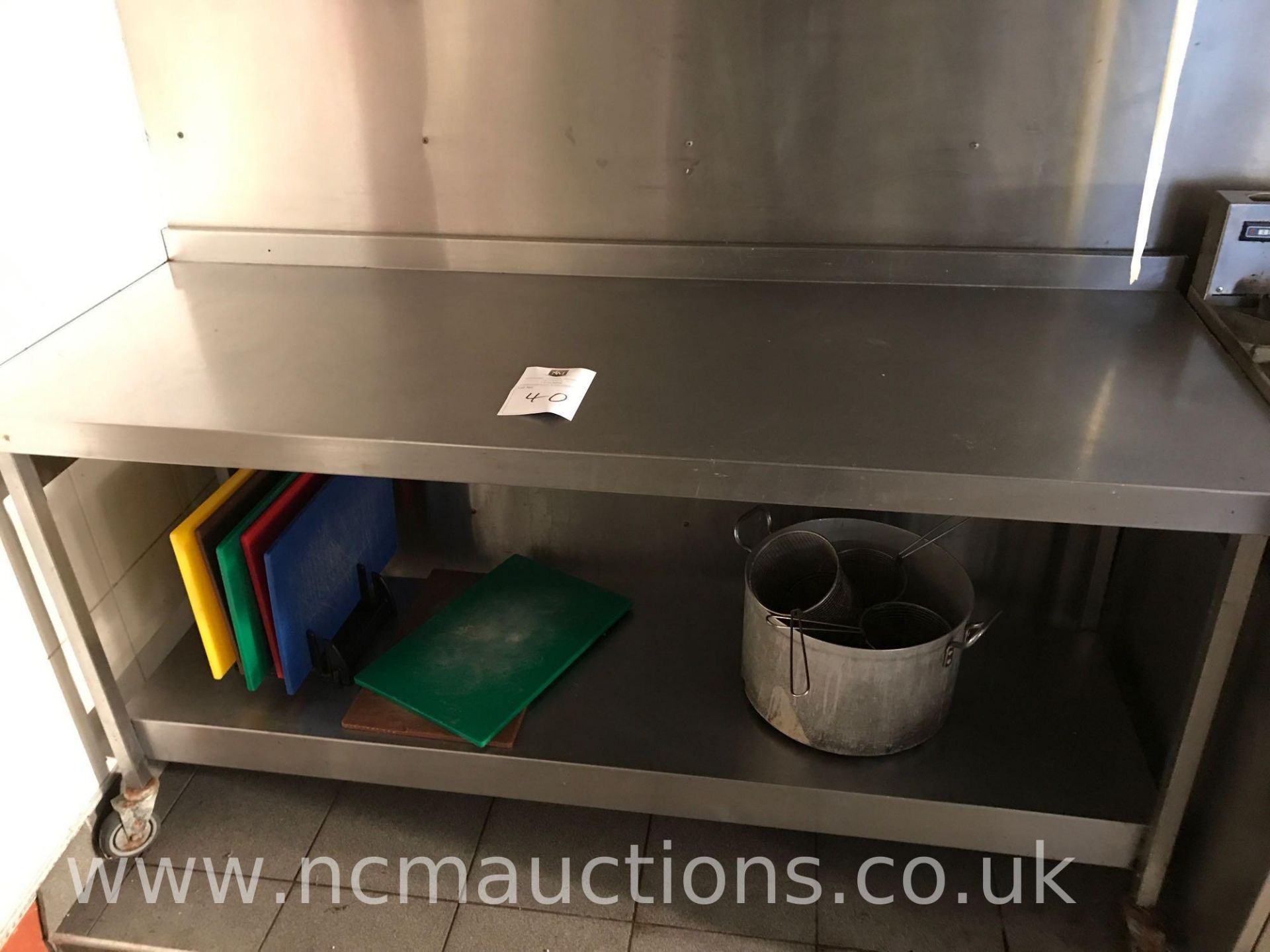 Stainless steel counter On castor wheels and contents - Image 3 of 3