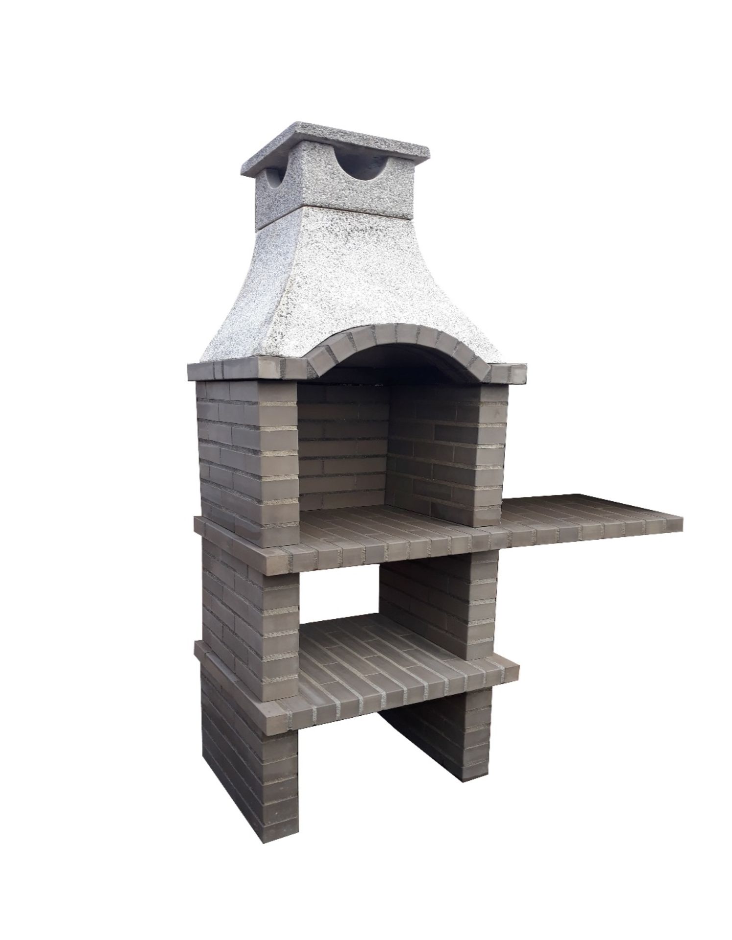 NEW High Quality Palleted outdoor Brick BBQ and chimney with PROFESSIONAL GALV FIRE TRAY AND RACK