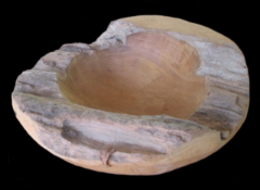 SOLID TEAK HEAVY DRIFTWOOD 40CM BOWL