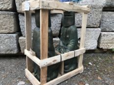 PAIR NED KELLY FIGURES IN CRATE
