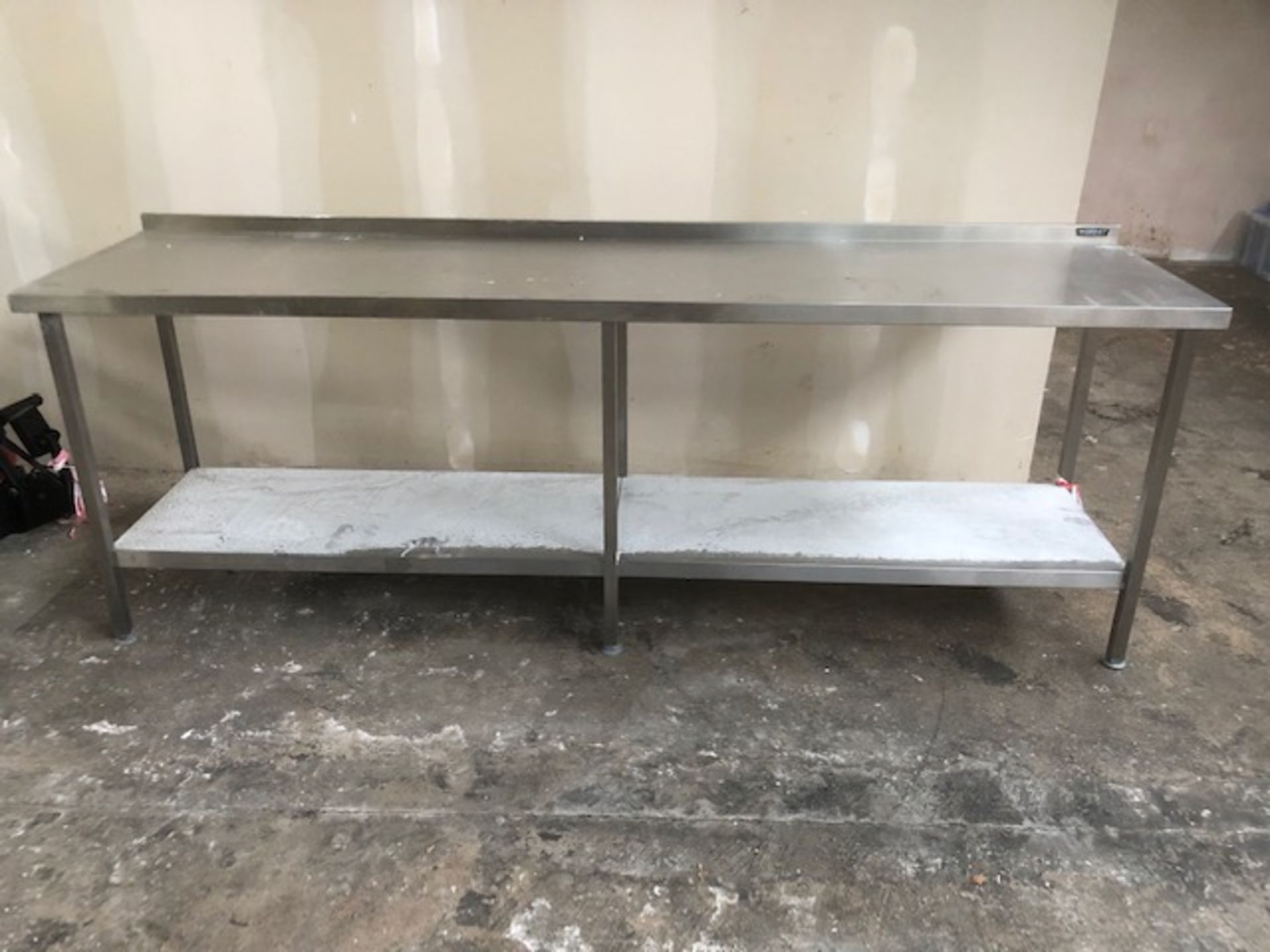 Long Stainless Steel Wall Bench