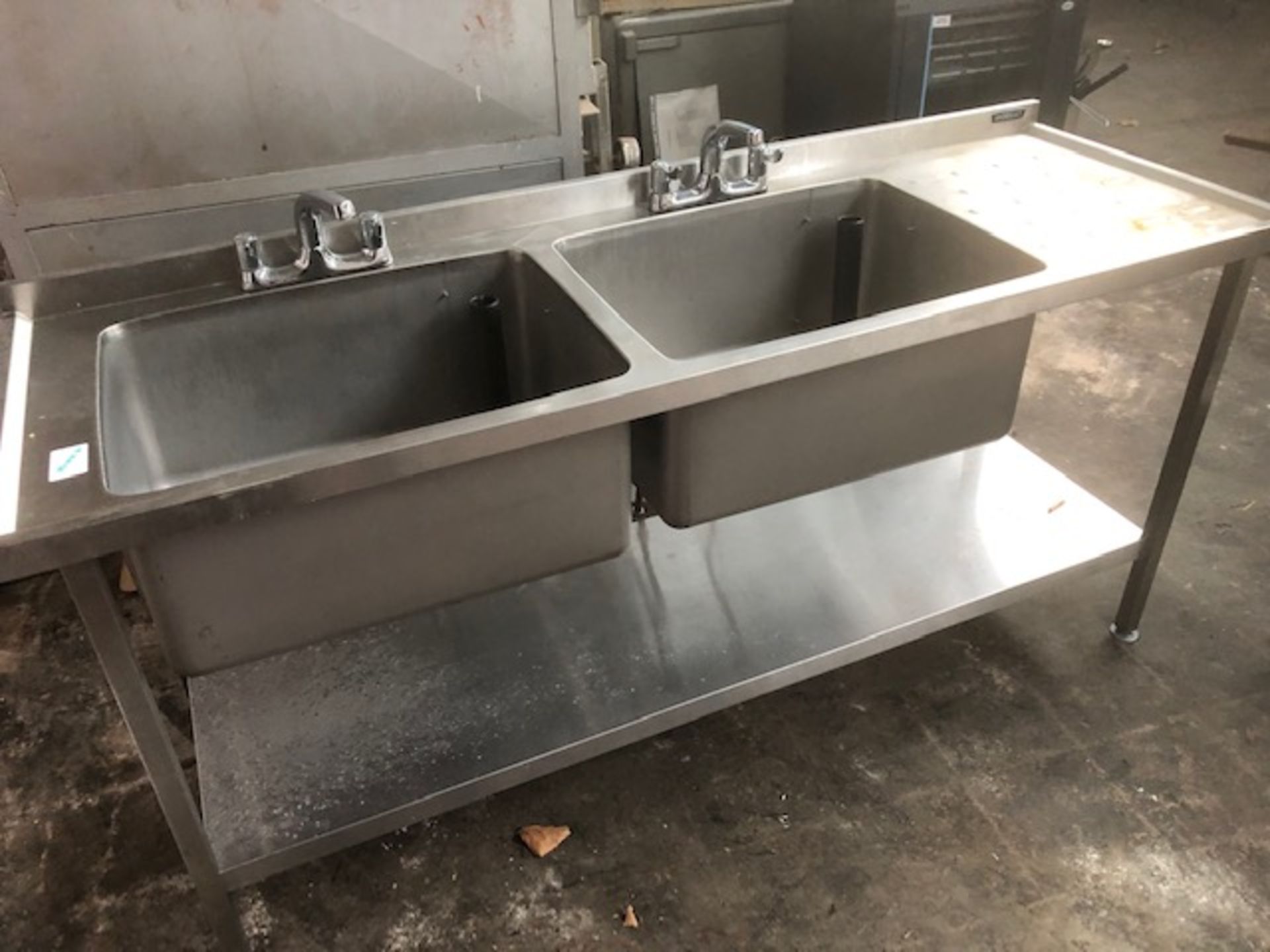 Bespoke Double Bowl Single Drainer Sink And Unit And 3" Level Mixer - Image 2 of 2