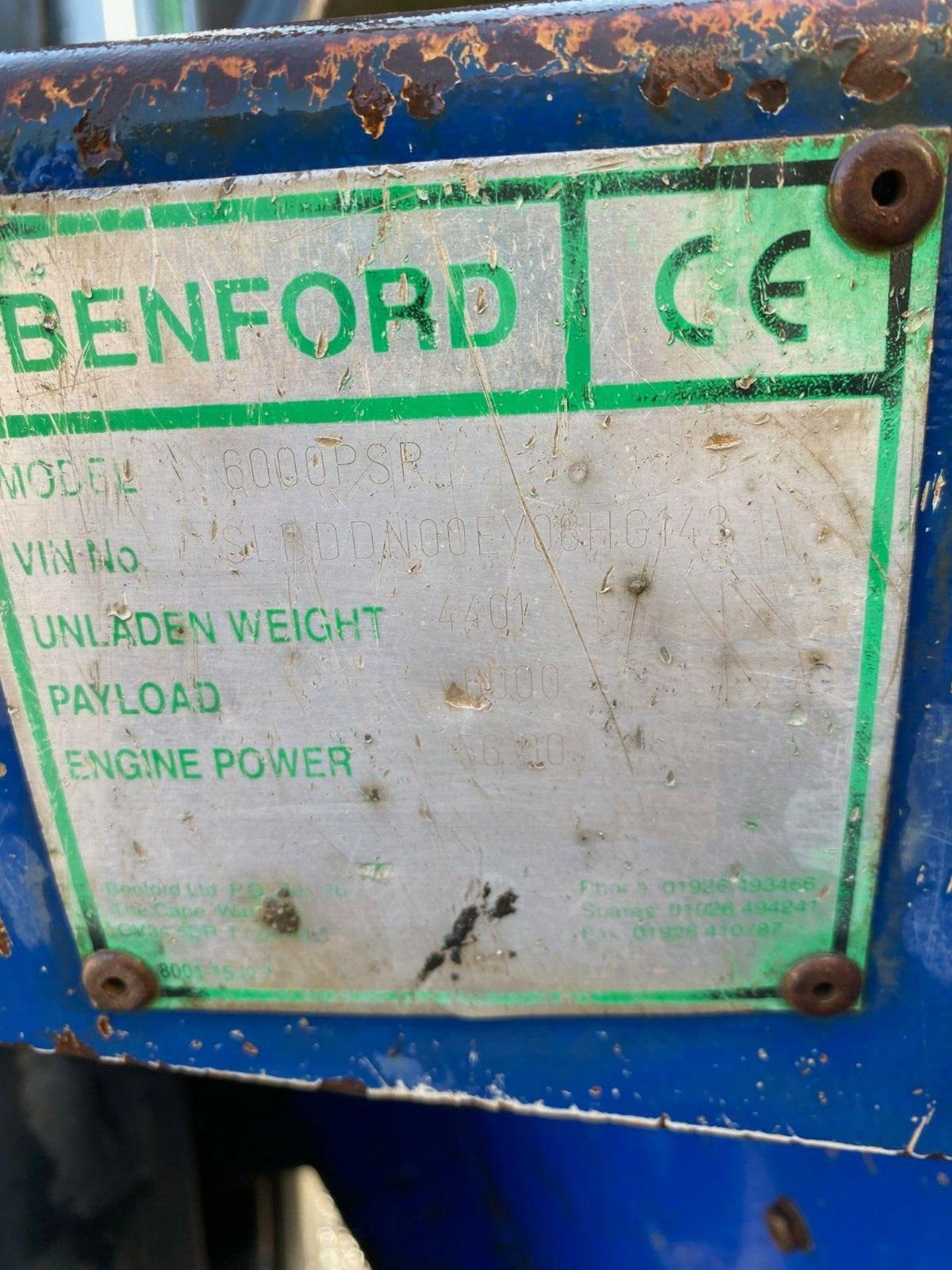 Benford Terex 6000 PSR 6 Tonne Swivel Dumper 2000 - Image 2 of 12