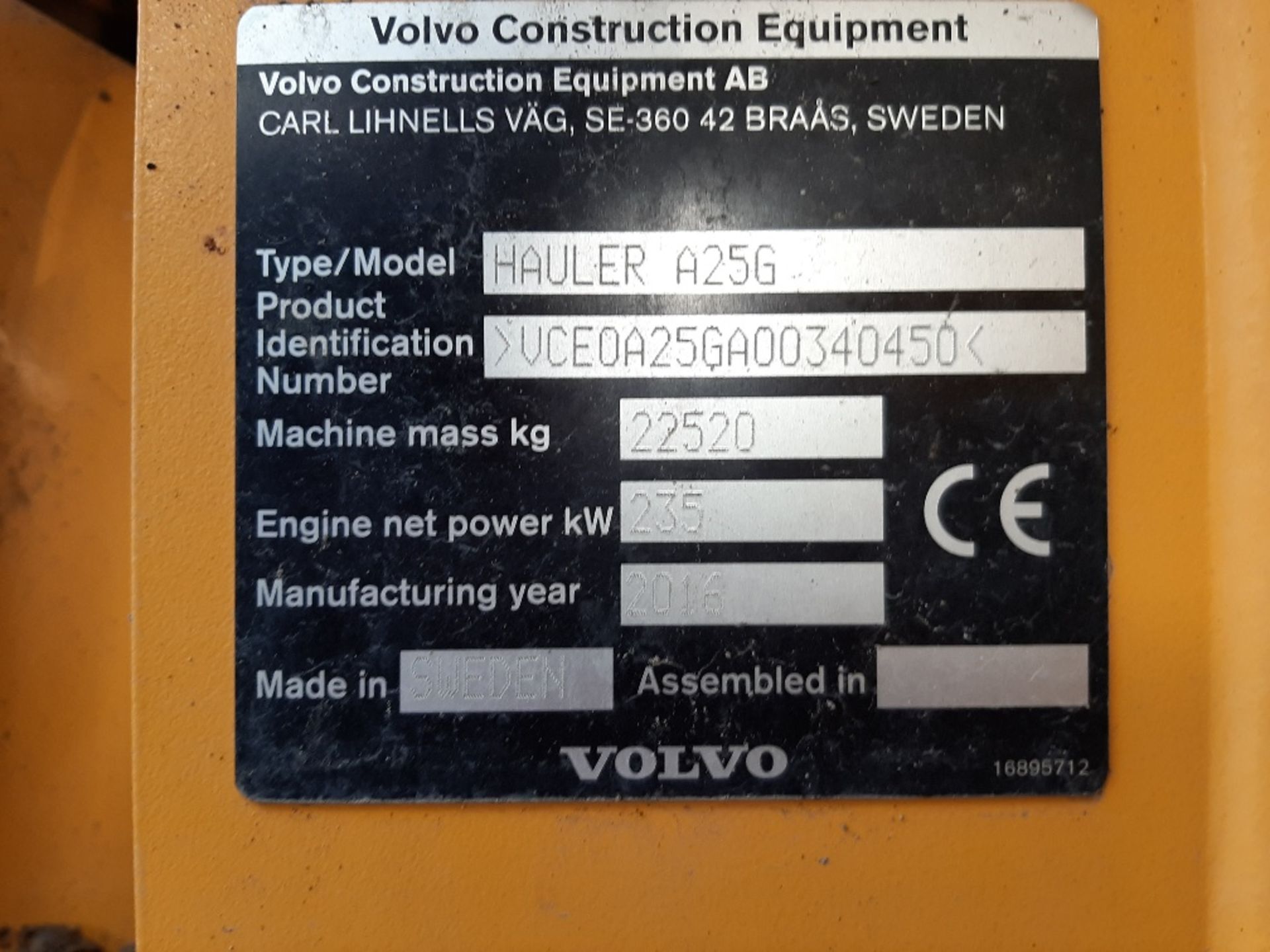 2016 Volvo A25G - Image 12 of 24