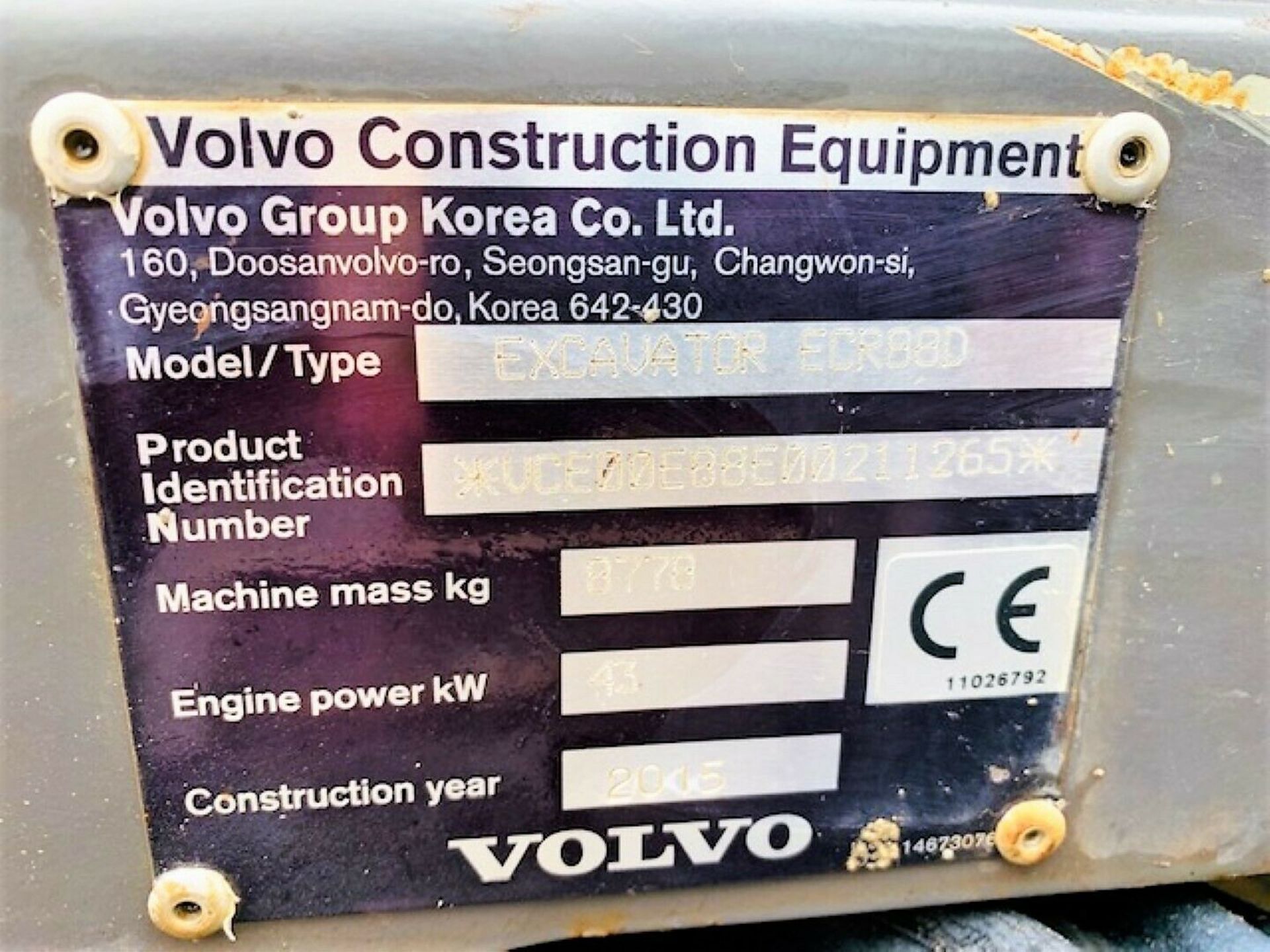 Volvo ECR88D 2015 - Image 11 of 12