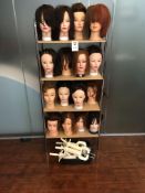 Rack with a Quantity of Assorted Styling Heads