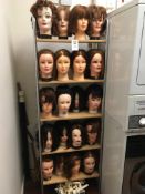 Rack with a Quantity of Assorted Styling Heads