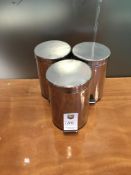 3 x Chrome Mini Waste Bins