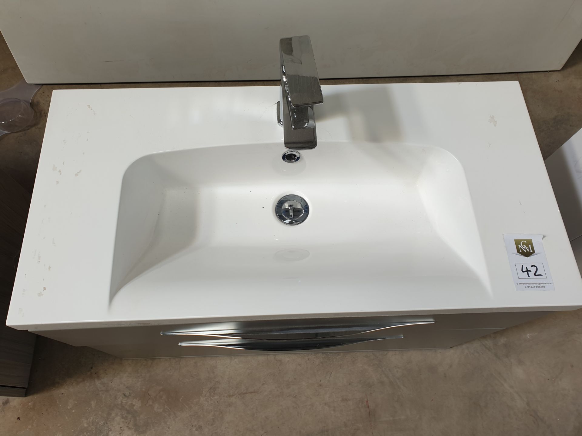 Sink with 2 Drawer Cupboard and Tap 800 x 390 x 535 mm - Image 4 of 7