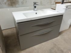 Sink with 2 Drawer Cupboard and Tap 800 x 390 x 535 mm