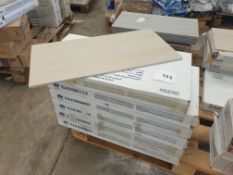 6 x boxes of sand coloured tiles