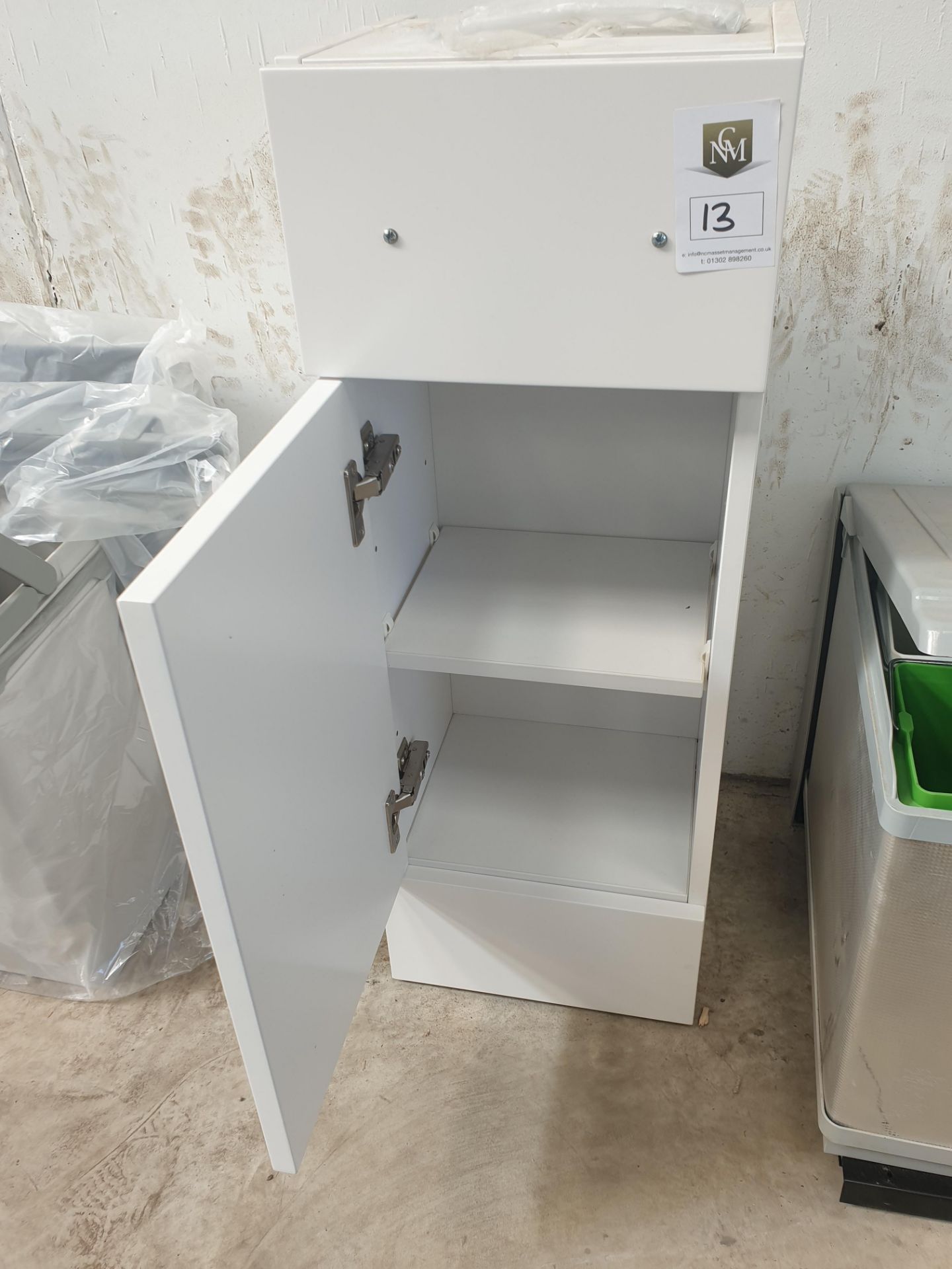 Gloss White Bathroom Cupboard 300 x 300 x 820mm - Image 2 of 5