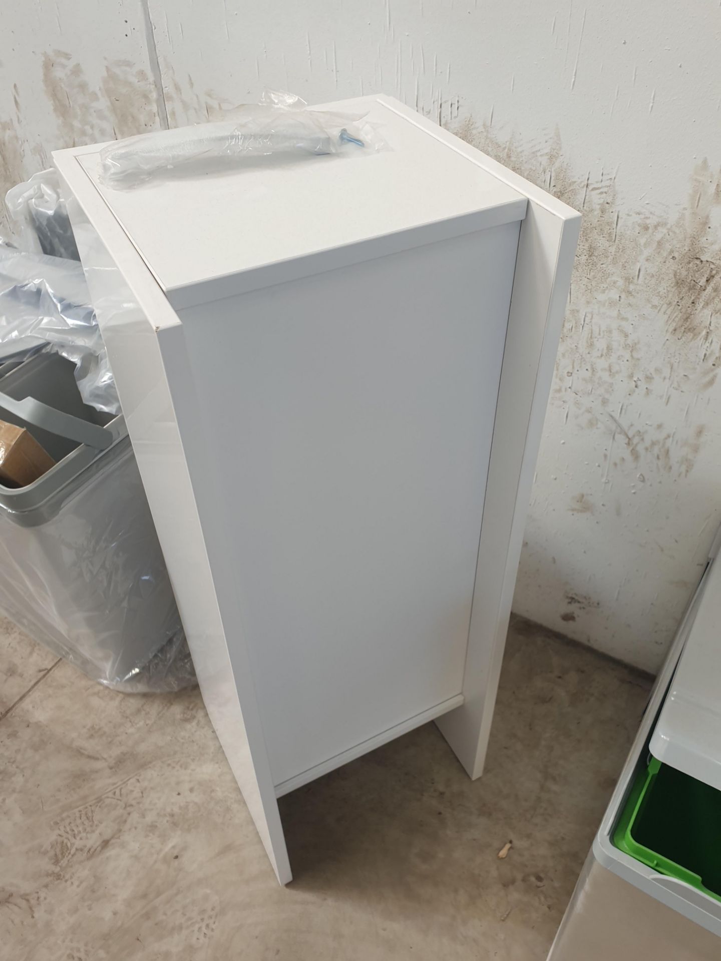 Gloss White Bathroom Cupboard 300 x 300 x 820mm - Image 3 of 5