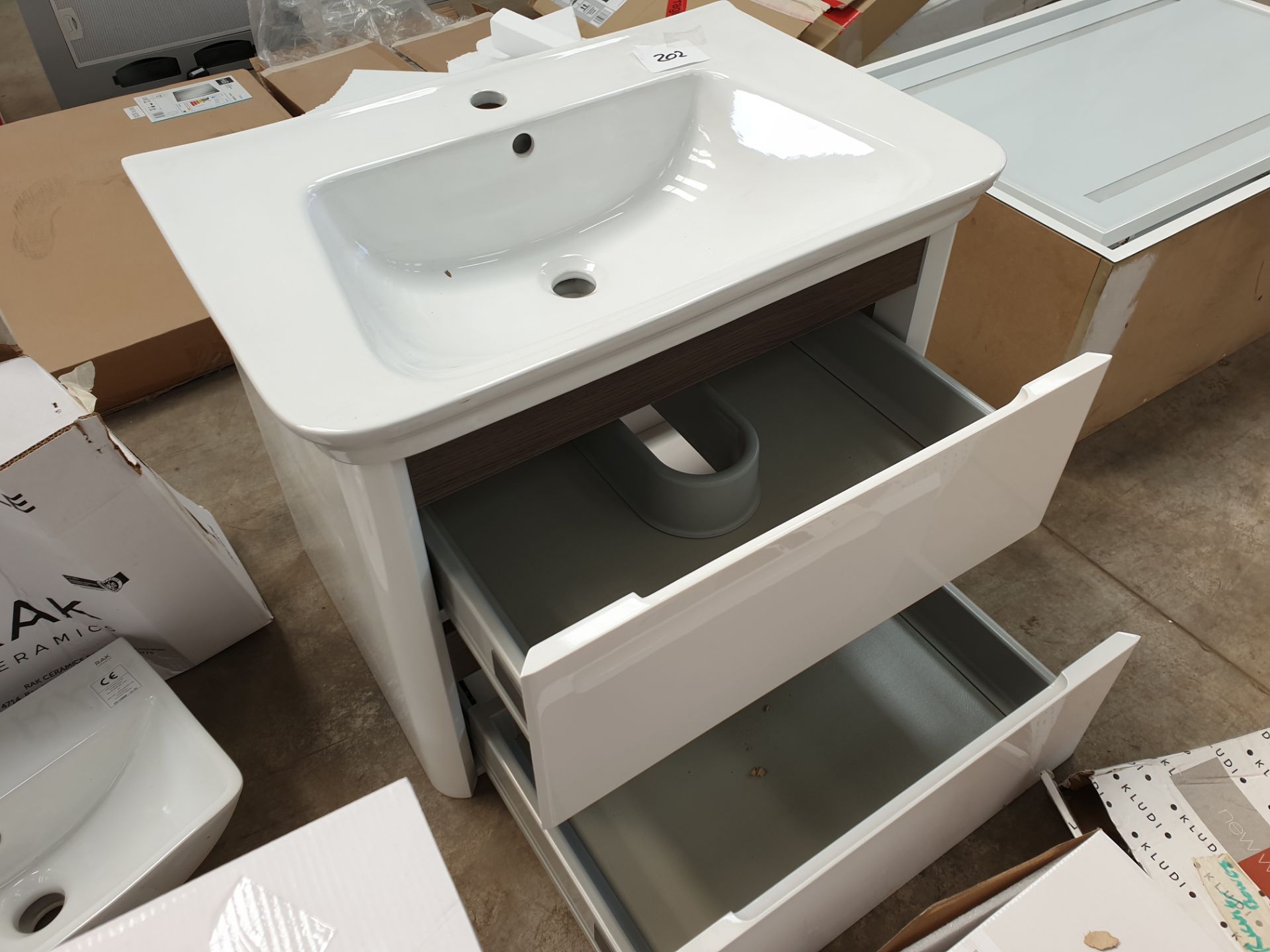 Sink with 2 Drawer Cupboard 720 x 480 x 590mm - Image 3 of 4