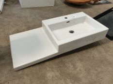 Sink with low level drainer 1000 x 460mm