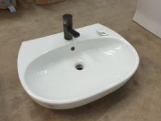 White Sink with Tap 600 x 440mm