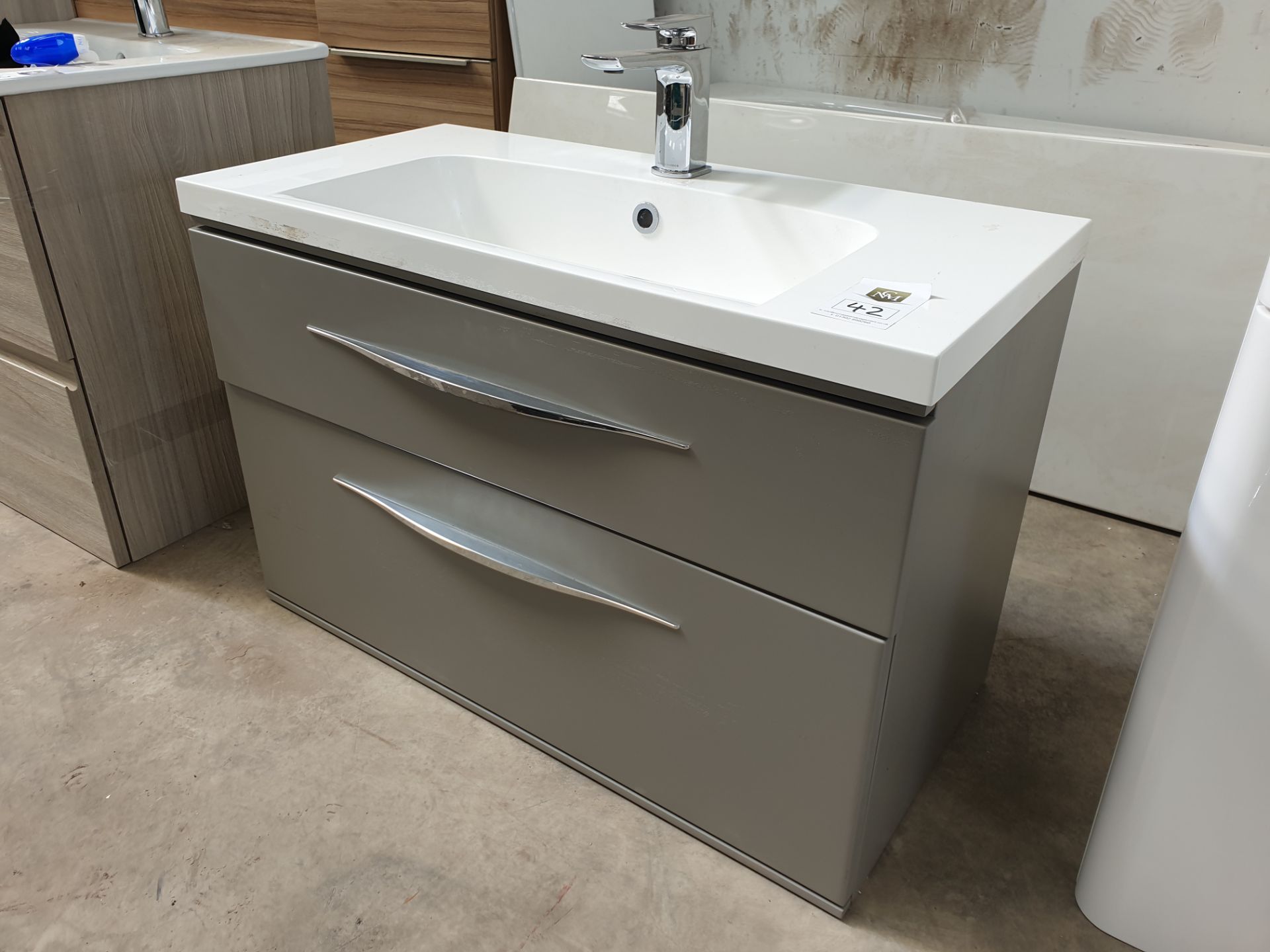 Sink with 2 Drawer Cupboard and Tap 800 x 390 x 535 mm - Image 2 of 7