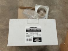 Manrose 4" in line shower fan kit