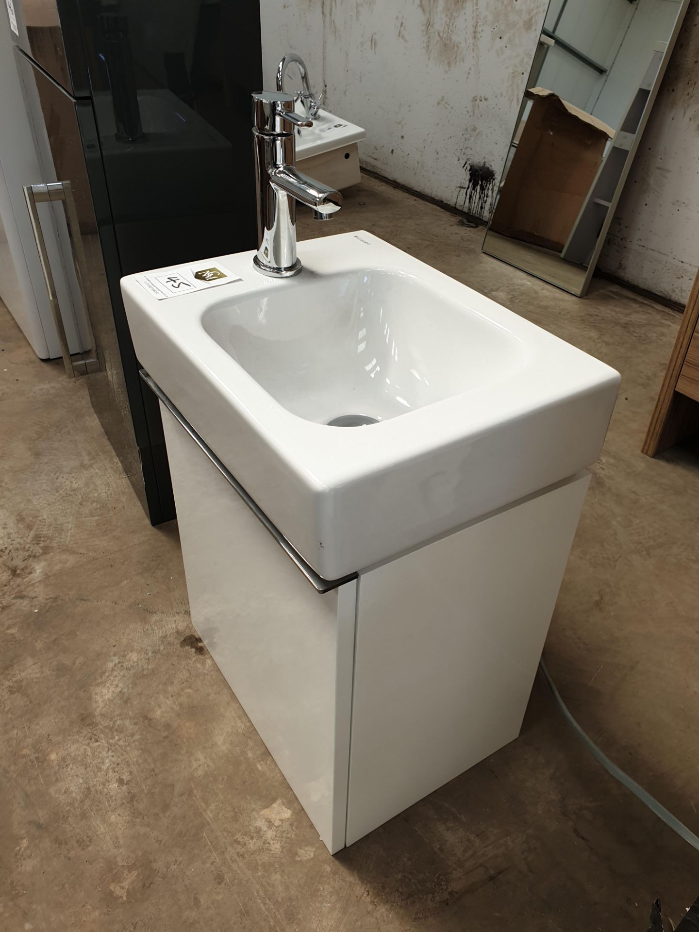 Geberit Small Sink unit with 1 Door Cupboard and Tap - Image 2 of 5