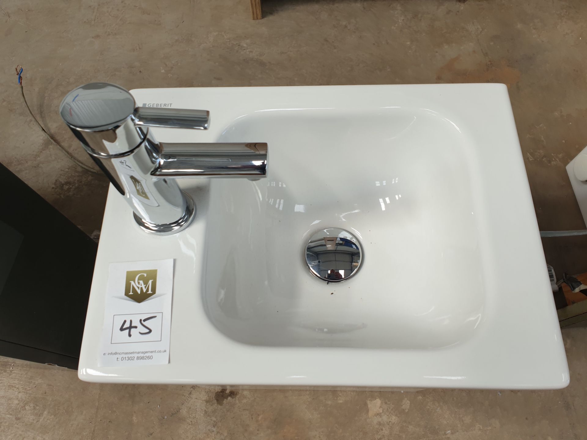 Geberit Small Sink unit with 1 Door Cupboard and Tap - Image 3 of 5