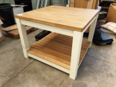 Pine and Cream kitchen island 970 x 970 x 750mm