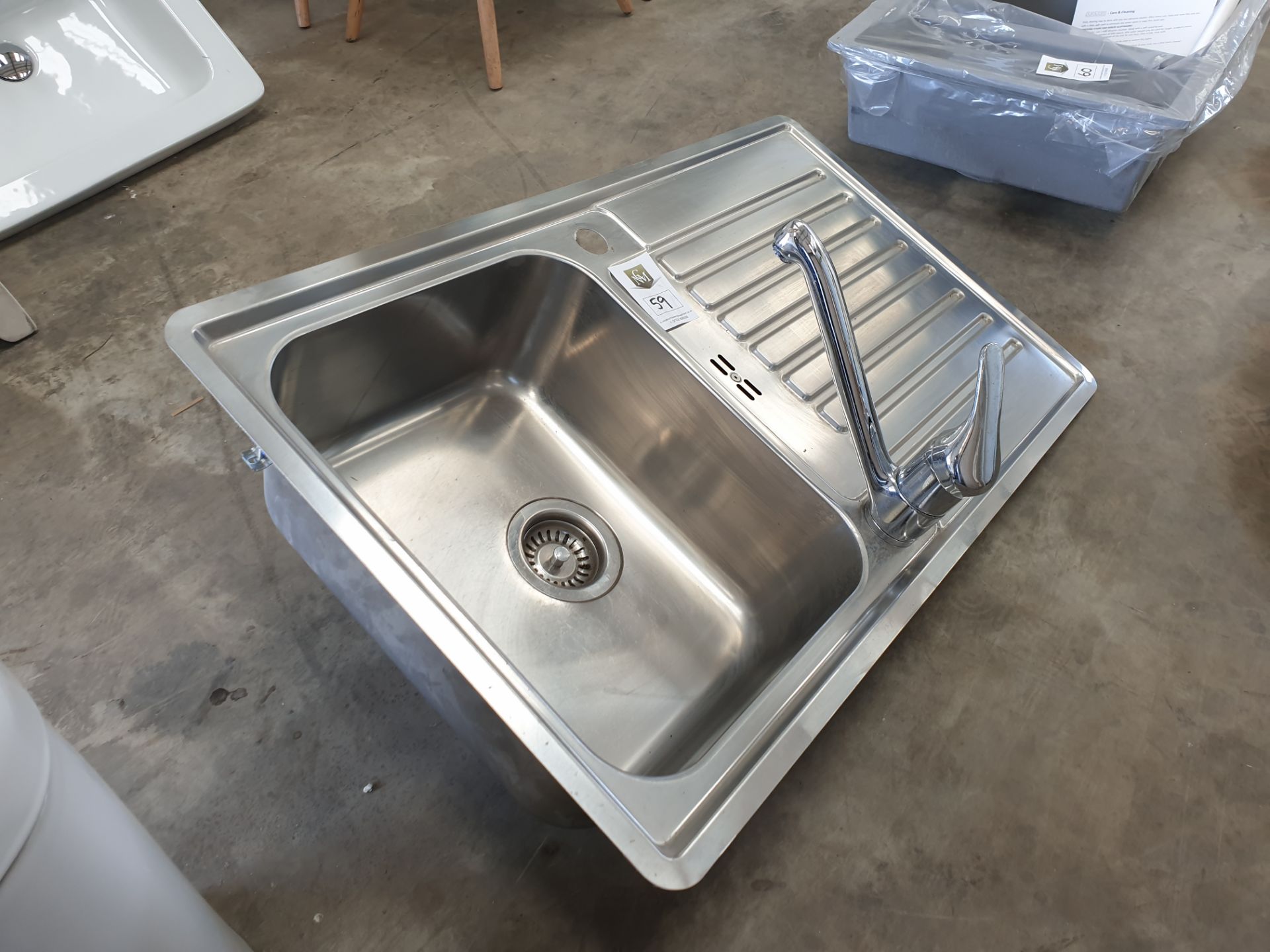 Stainless Sink / Drainer with Tap 860 x 510mm