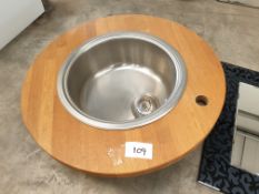 Sink Basin with wood surround