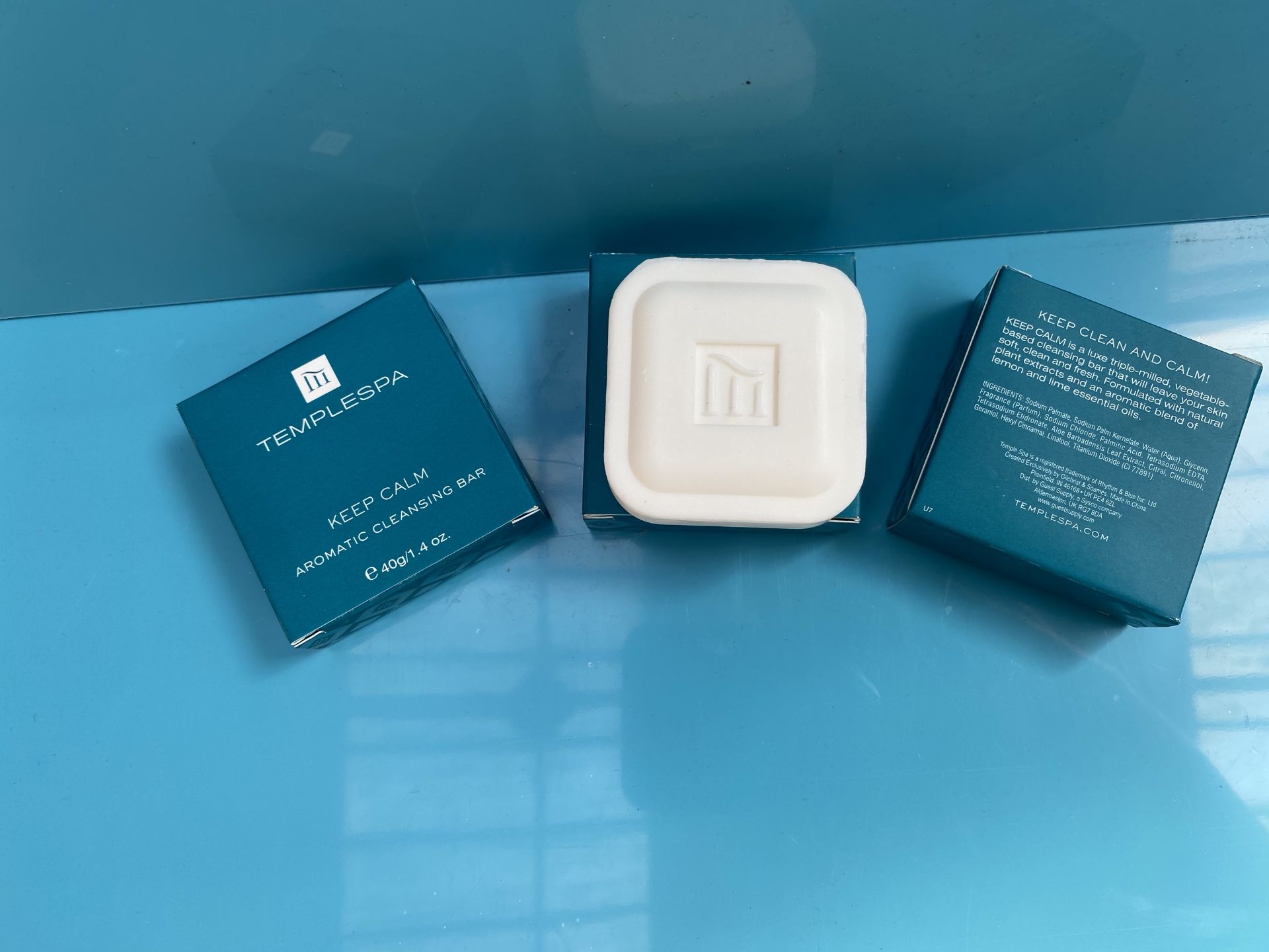 200 x TEMPLESPA 40g aromatic cleansing bar