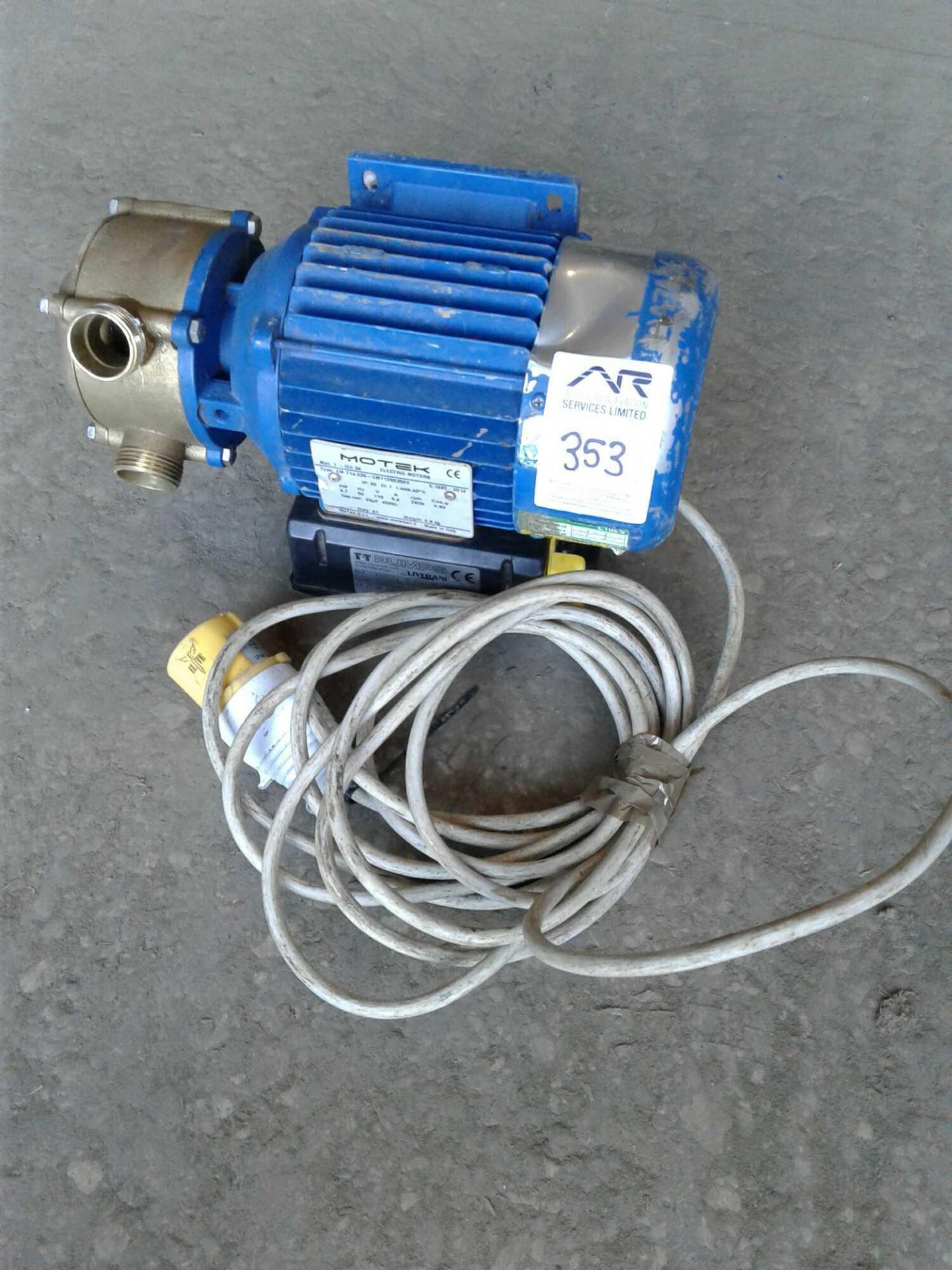 Motek electric motor pump 110 V