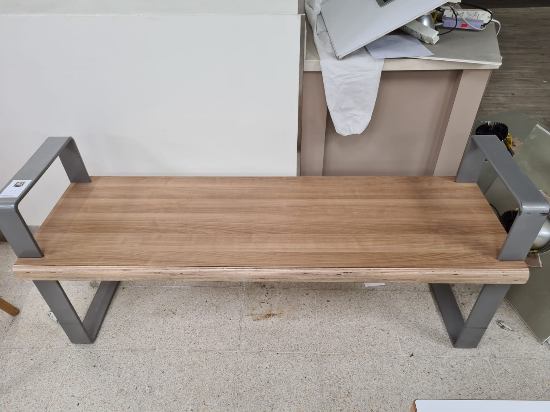 Steel Frame Wooden Bench