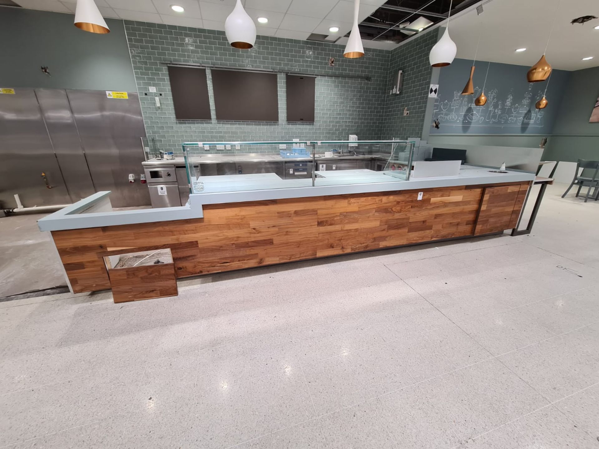 Serving Counter with Glass Display Front